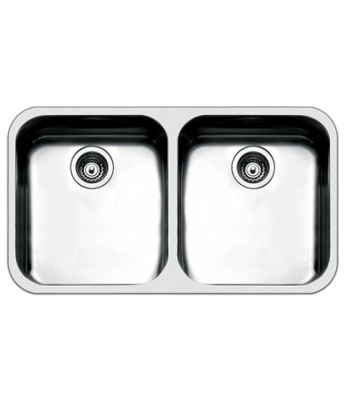 Apell Series Ferrara FE4545UBC rectangular Kitchen sink steel