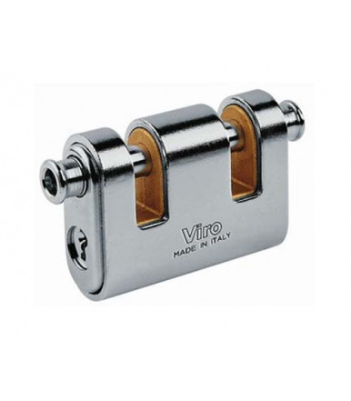 Viro steinless steel "Panzer" armoured padlocks 2 indipendent dead-bolt mm 86 4126