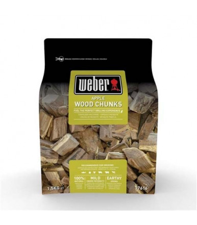 Weber large wood chunks for smoker - Apple