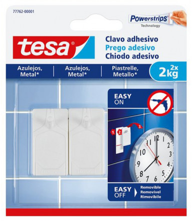 Tesa Clavo adhesivo blancos para azulejos y metal 2 kg