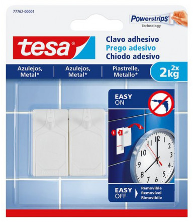 Tesa Clou adhésif blanc pour carrelage & métal 2 kg