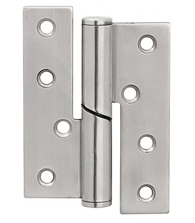 Bisagra atornillable de acero inoxidable para puertas interiores de una sola bisagra 102x76 mm 926.26.203