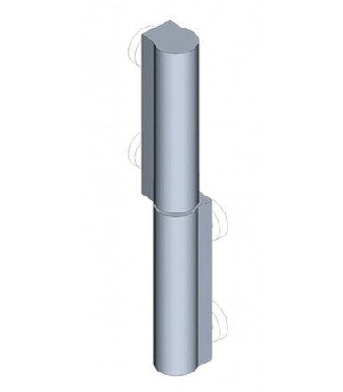 EMKA 1036-U4 Charnière en profilé acier zingué avec goujon à souder cache inox