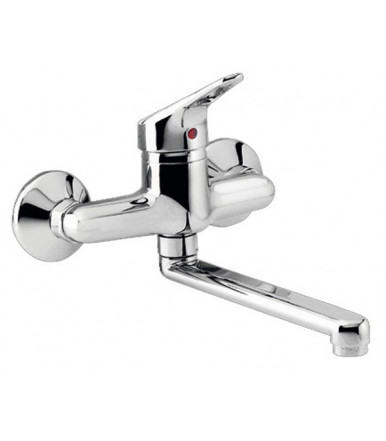 Geda System a parete KT28P 1 lever wall-mounted sink mixer polished chrome