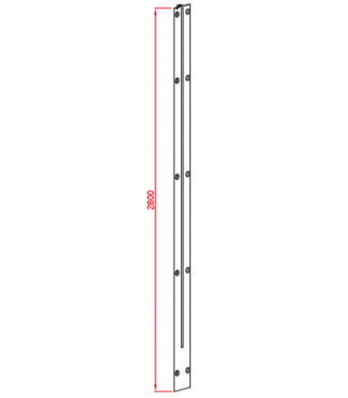 Coppia aste raddrizzanti 2500 mm per ante spessore max. 20 mm Art. 221/A/2B