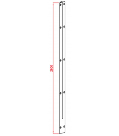 Straghtening rods couple 2500 mm for panels max. 20 mm Art. 221/A/2B
