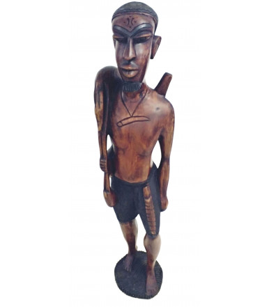 Statue africaine en bois Tribu wolof
