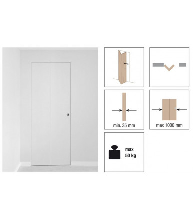 Koblenz 0500/80 ABS Sistema corredero con ABS para puertas de madera