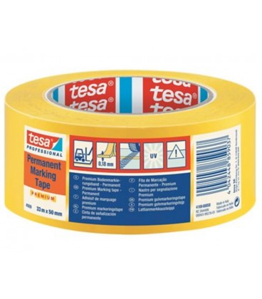 Tesa tesaflex Professional PV3 Markierungsband, permanent Premium Bodenmarkierungs- & Warnband 50 mm x 33 mt