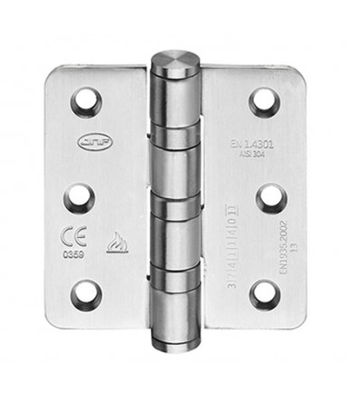 Hinge inox with round corners - fire proof art. IN.05.021.075.R.CF JNF