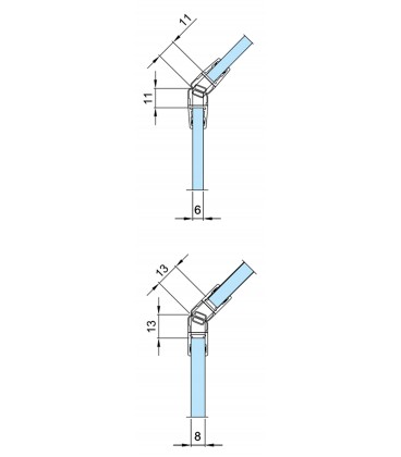 Profilé magnétique pour joint de porte de douche en verre