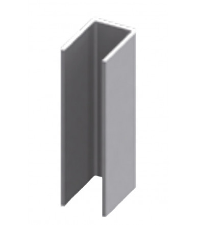 Perfil en acero inoxidable en forma de U para cabina de ducha, grosor del vidrio 6-8-10 mm, longitud 2200 mm