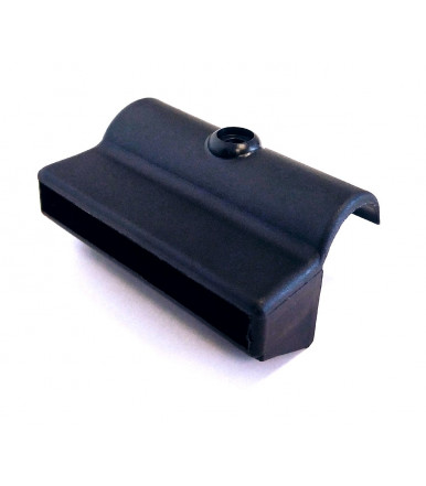 GPL - Manchon-Porte canne rectangulaire en PP noir, 76x8 mm, 10 pièces