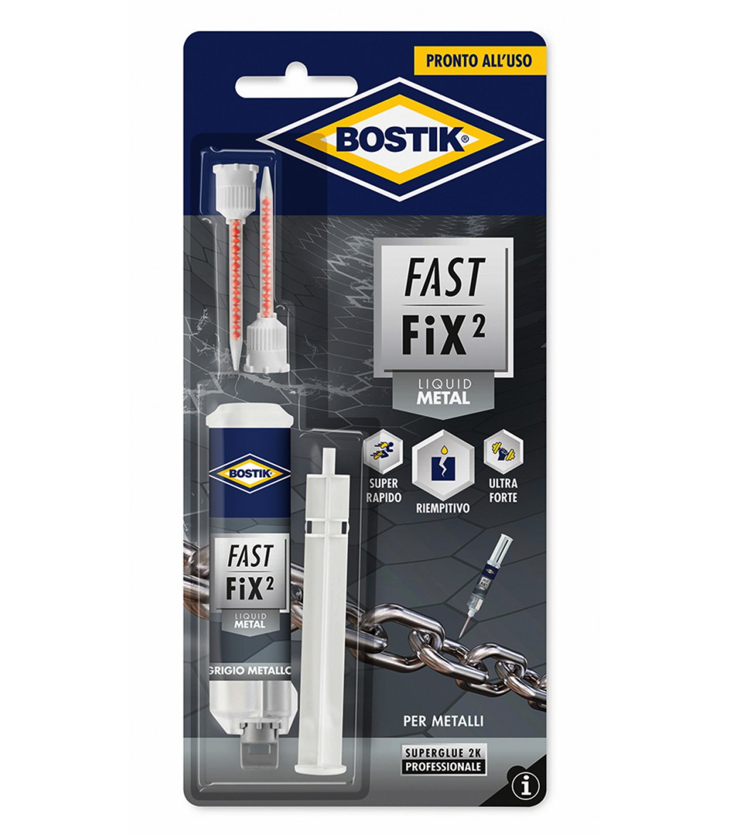 Bostik Fast Fix² Liquid Metal bicomponent repair adhesive, filler