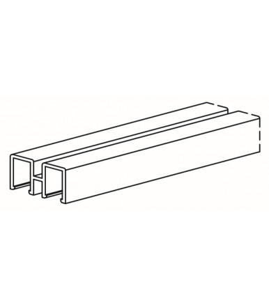 Rail supérieur 3 mt. pour vitrines Série 1600, Art. 1604/A/S