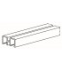 Upper rail 3 mt. for glass-front cabinets Series 1600, Art. 1604/A/S