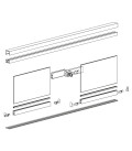 Guarnitura vetrina scorrevole per 6 ante fino a 3mt Serie 1600