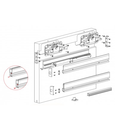 Terno Scorrevoli DIVA AIR Juego de Sistema de correderas para puertas de madera