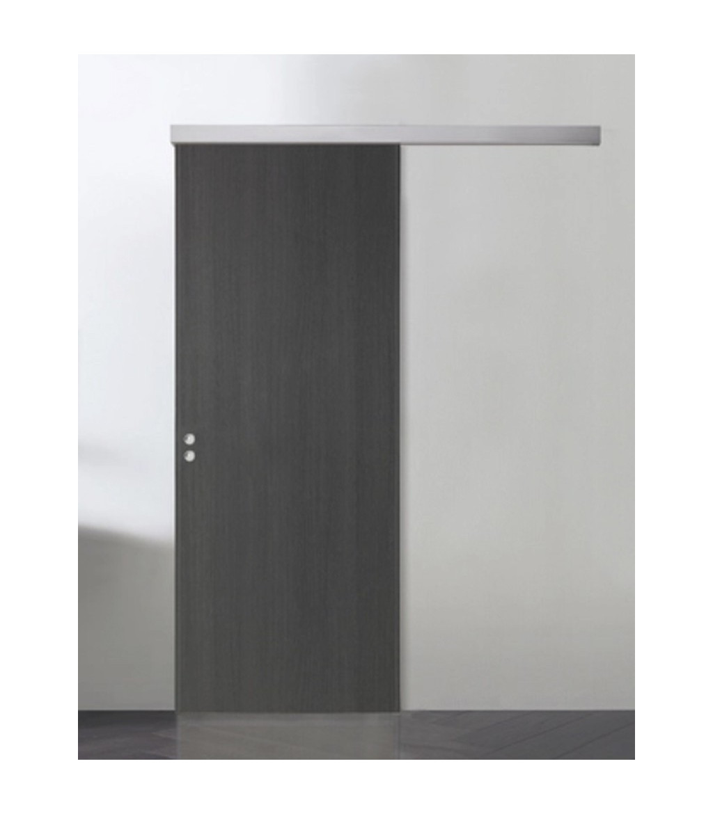 Guarnitura porta in legno scorrevole con binario per ante fino a 1 mt.  Serie DIVA AIR 2