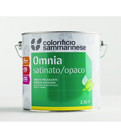 Smalto polivalente acrilico all'acqua Omnia Satinato/Opaco Colorificio Sammarinese