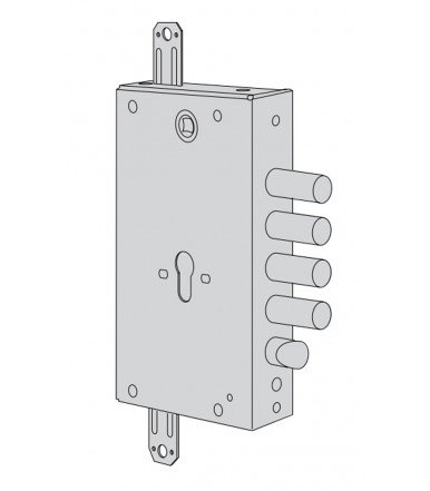 Cisa B6515 Revolution Serrure à appliquer avec mécanisme à crémaillère pour porte blindée