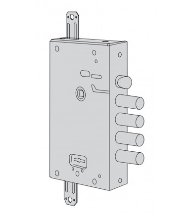 Cisa 57515 Standardlock Serrure à appliquer double panneton pour porte blindée