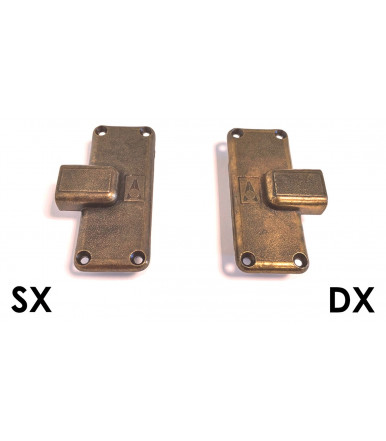 Anselmi Bronzed lock inlet 25 mm for furniture door Art.710.25