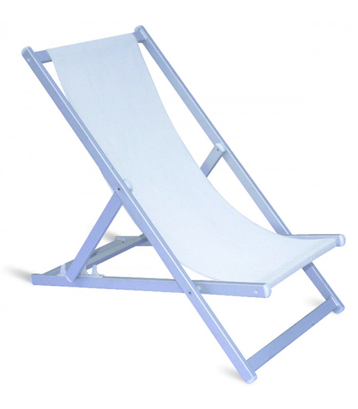Folding Beach Deck Chair Ivory In Aluminum Shop Mancini