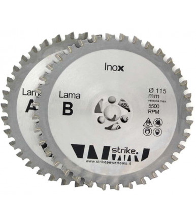 Twin Paire de lames pour acier inoxydable 115 mm