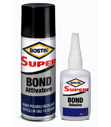 Adesivo istantaneo con speciale attivatore Super Bond Bostik