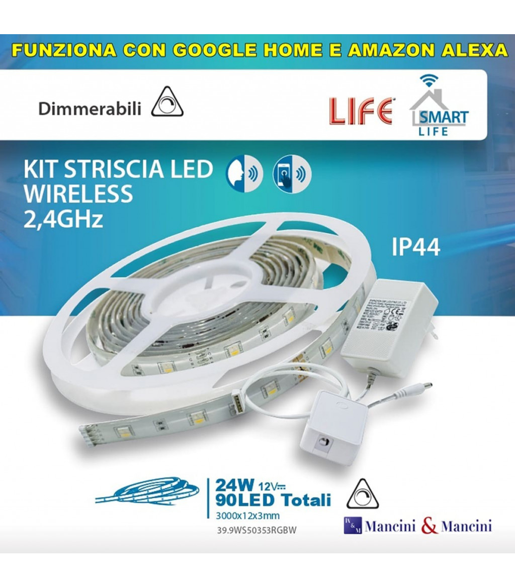 Life Kit dimmbarer LED-Streifen SMART IP44 Drahtlose - 24W 2700K+RGB