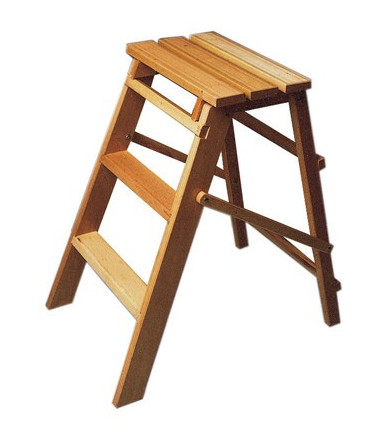 Wood 3 steps stool