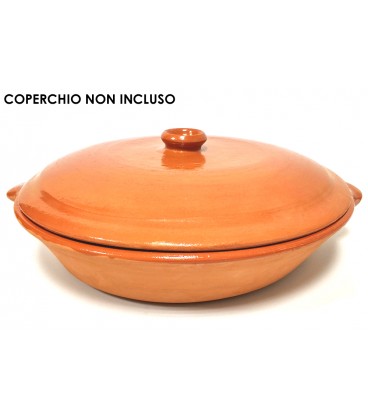 Tegame in terracotta per pesce con 2 manici