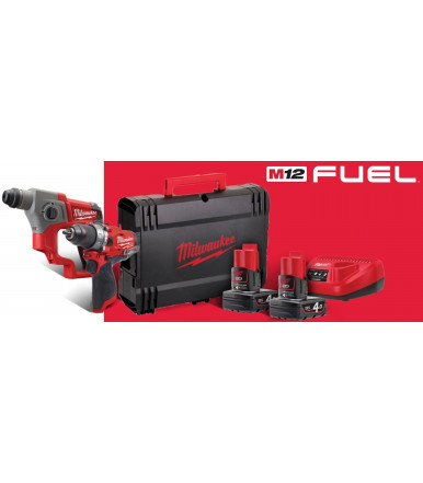 12V percussion drill kit + Milwaukee M12BPP2A-203C impact screwdriver