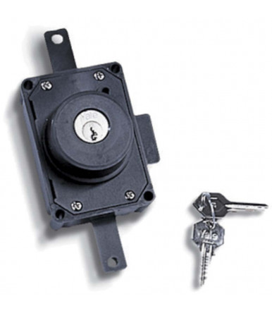 Lock with double locking system-Triangle/padlock 9 mm