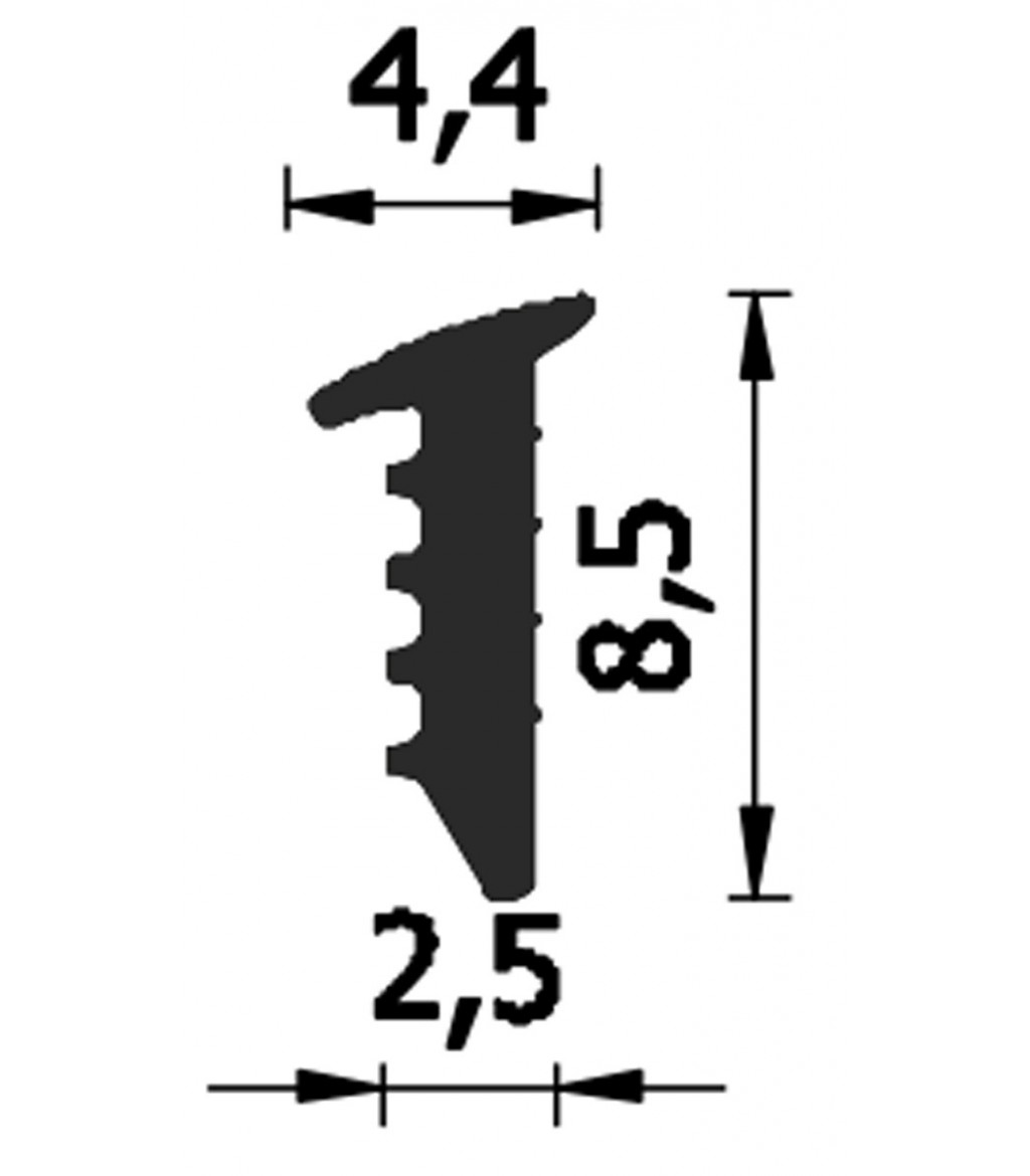joint d'étanchéité en forme de U avec tube souple pour tole de 1 à 2 mm