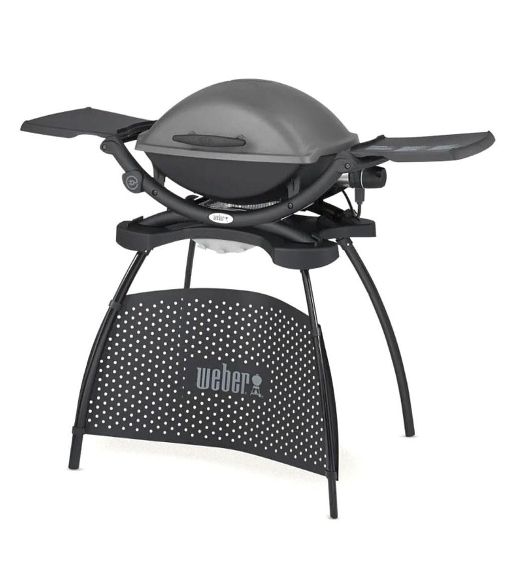 Weber Q2400 electric barbecue with stand, grey