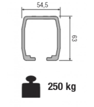 Koblenz 0500/80 ABS Système coulissant avec ABS pour portes en bois