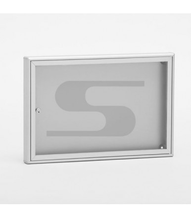 SB1 notice board 550 x 370 x 40 mm DIN A3 format aluminum silver