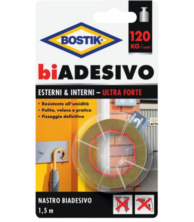 Bostik biADHESIVE Ultra Fuerte Exterior & Interior 1.5m Tape Blister