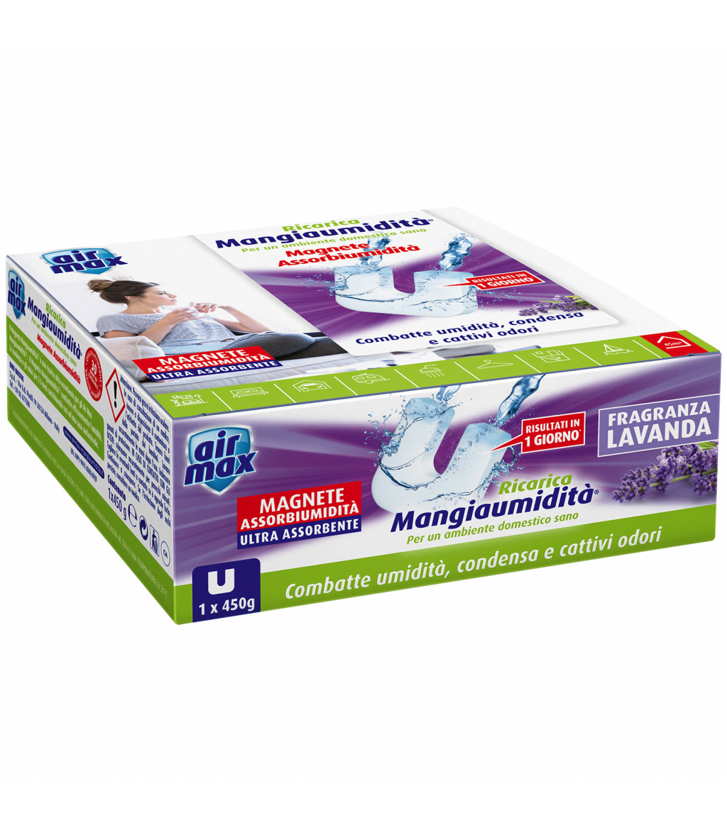 Tab Magnete assorbi umidità 450g Air Max ® Mangiaumidità lavanda