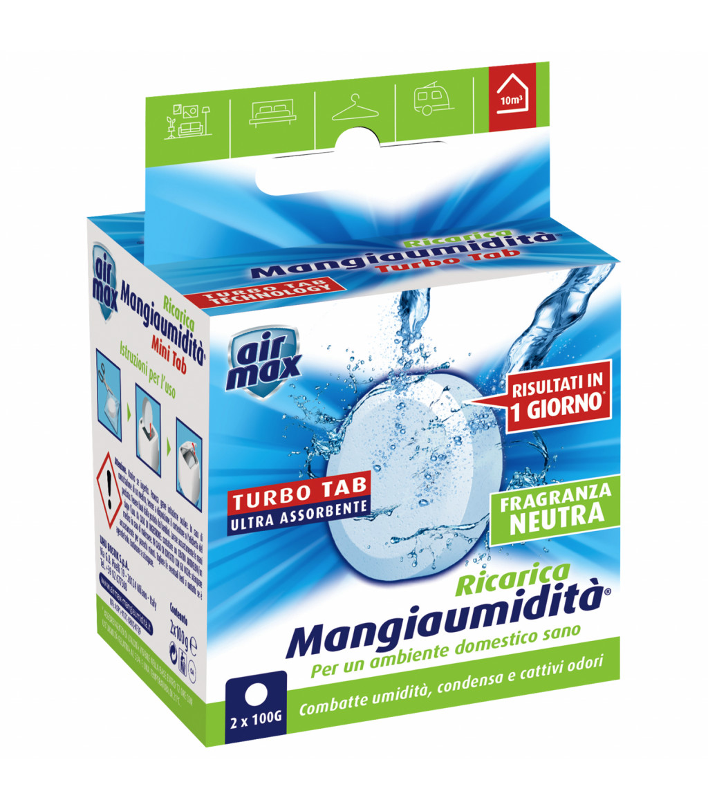 Tab Magnete assorbi umidità 2 x 100g Air Max ® Mangiaumidità neutra