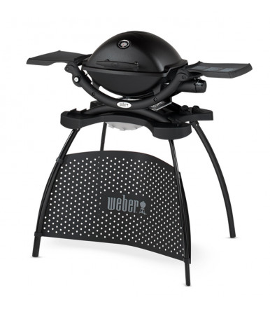 Black gas barbecue Q1200 with Weber support 51010353
