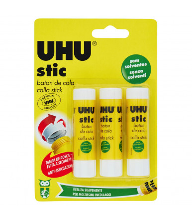 Bâton de colle UHU Stic 3x21 g en tube