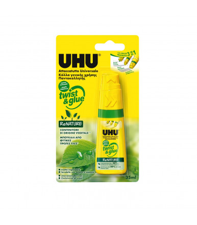 UHU Universal Adhesive Sticky Twist & Glue ReNature 35ml