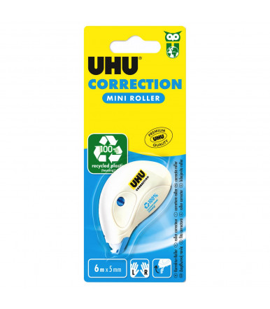 UHU Corrector Roller Mini en blíster de rodillo de 6mt