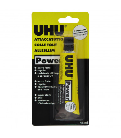 Attaccatutto extraforte UHU Power Poliuretanico trasparente blister 45ml