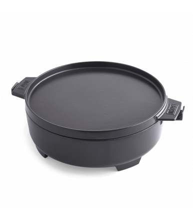 Weber Cocote 2 en 1, système de barbecue gourmet en fonte 8857 avec couvercle plat pour plaque de cuisson