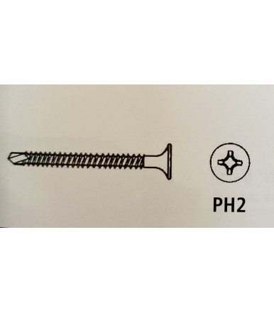 Vis scellée phosphorée avec pointe auto-perceuse 3,5 x 35 Makita 1000 pcs