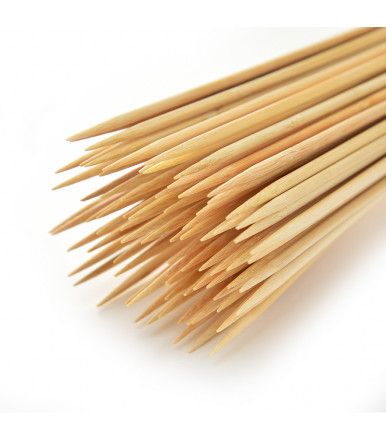 Stecconi bamboo con punta per spiedini e arrosticini Ø 3,0 mm da 250 mm 100 pz